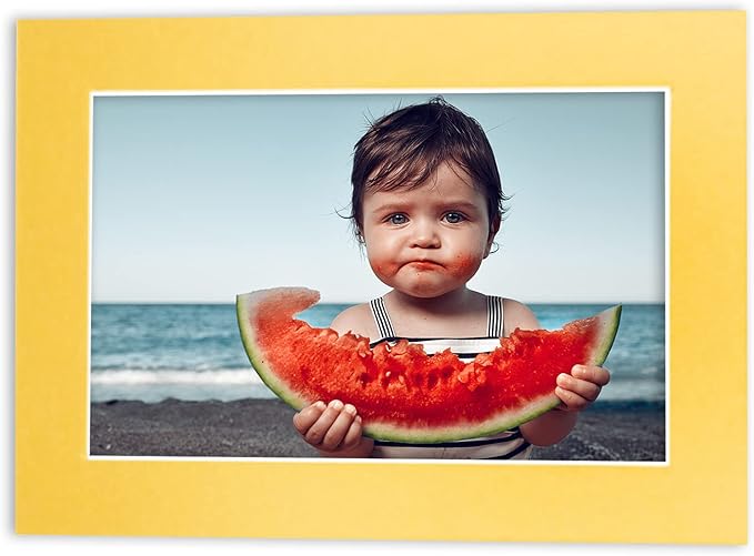 6x8 Mat for 8x10 Frame - Precut Mat Board Acid-Free Metallic Gold 6x8 Photo Matte Made to Fit a 8x10 Picture Frame, Premium Matboard for Family Photos, Show Kits, Art, Picture Framing, Pack of 10 Mats
