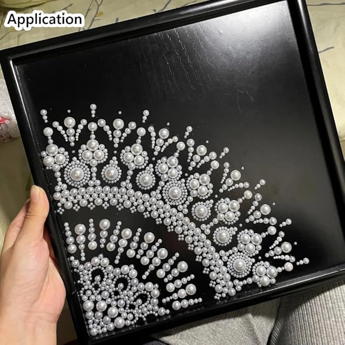 3000pcs 6mm Half Pearls for Crafts Flatback Round Half Pearl Beads for Jewelry Making Nail Art Scrapbook Craft Wedding Dress Decoration(Ivory White)