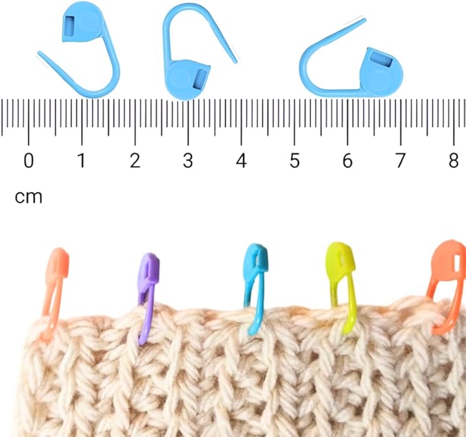 Luwans Stitch Markers for Crocheting - 50Pcs Crochet Stitch Markers for Knitting Yarn & DIY Crafts | Lightweight Plastic Crochet Pins with 8 Assorted Colors | Durable and Easy Locking, multicolored