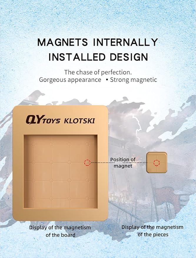 Cuberspeed magnetized Klotski Puzzle Slide Number Puzzle Puzzle Brain Teasers Toy Tangram Jigsaw Intelligence 15 Klotski Puzzle