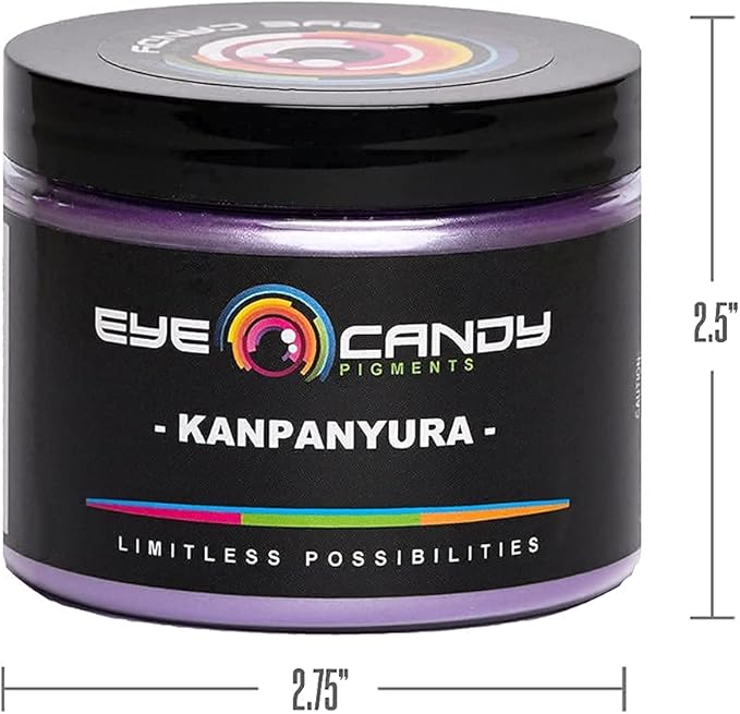 Eye Candy Pigments Premium Purple Mica Powder - Kanpanyura (50gr) - for Epoxy, Resin, Soap, Paint, Woodworking, Acrylic Pouring, Bath Bombs, Fishing Lures - DIY Arts and Crafts Additive