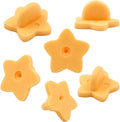 100 Pack Star Shape Rubber Pin Backs, Lapel Pin Backing Locking Pin Keepers, Brooch Holder for Uniform Badge Hat Tie（Orange）