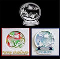 Metal Cutting Dies DIY Merry Christams Embossing Stencil Template Scrapbooking Card Making Mold Photo Album Arts Crafts Tools (Christmas Sleigh ball-11x13.1cm)