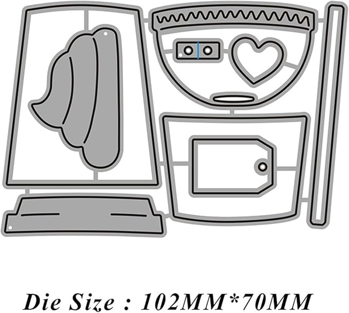 Cutting Dies Metal Stencils Scrapbooking Tools DIY Embossing Template for Paper Card Making Album Arts Crafts Supplies (Coffee cup-10.2x7cm)