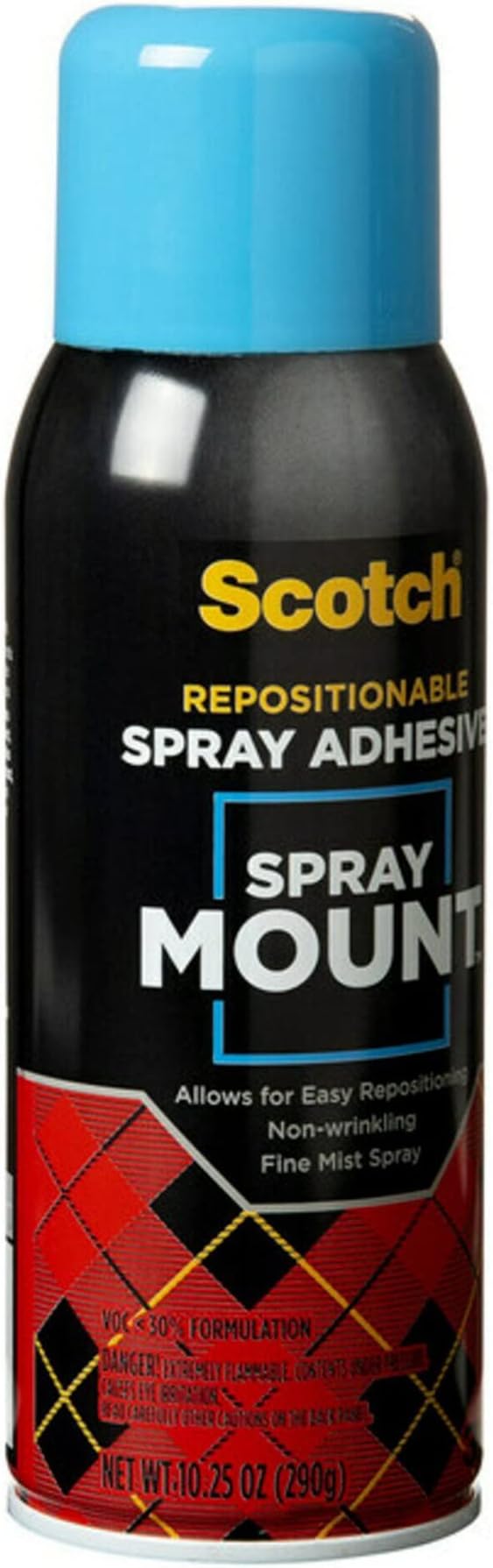 Scotch Spray Mount Repositionable Adhesive, 10.25 oz – Removable/Restickable Spray Glue for Layouts, Mock-Ups, Photos & Crafts (Acid-Free, Clear Drying)