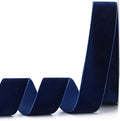 Navy Blue Velvet Ribbon,2" W x 20Yd Single Face,Great for Gift Wrapping,Hair Bows,Handmade Craft and Christmas,Wedding Decoration (2" Navy Blue)