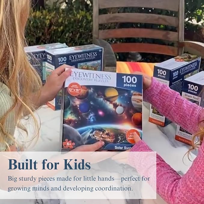 Eyewitness Discovery Puzzle Endangered Species, 100 Piece Jigsaw for Kids, Educational Learning Toy for Boys & Girls, Children Ages 5+