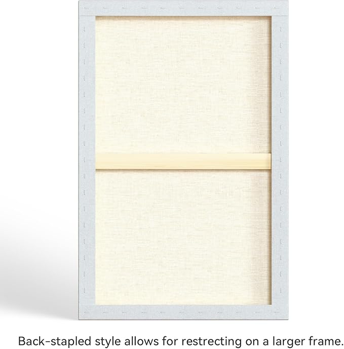 PHOENIX 24x36 Inch 2 Pack Artist Canvas - Extra Large Stretched Canvases for Painting - 3/4 Inch Profile, 100% Cotton 11 Oz. Gesso Primed White Blank Professional Canvas Oil & Acrylic Paints
