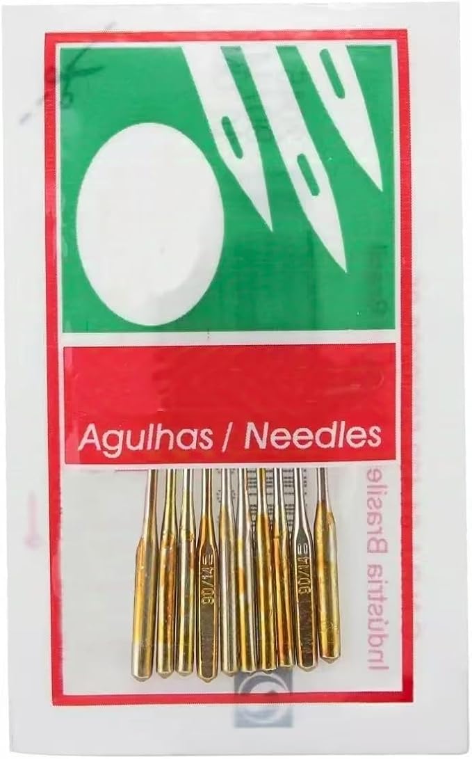 10 Pcs Sewing Machine Needles,Big Eye Universal Sewing Machine Home Sewing Macine Size 16 Sewing Notions and Supplies, Universal Sewing Machine Needles (Golden)