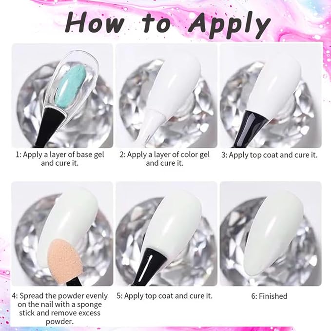 12 Jars Mermaid Chrome Nail Powder, Iridescent Aurora Powder Pearlescent Dust Metallic Mirror Glitter Effect Pigment Nail Art Glitter Manicure Decoration for Home DIY Salon