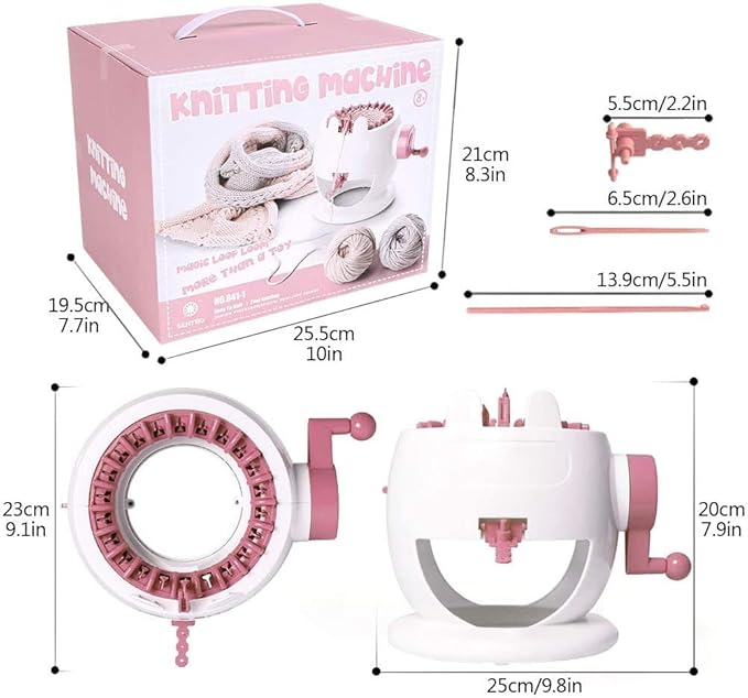 Umootek Sentro Knitting Machine, Knitting Board Rotating Double Loom,Smart Weaving Loom Round Knitting Machines, 22 Needles Knitting Machines Weaving Loom Kit for Adults and Kids