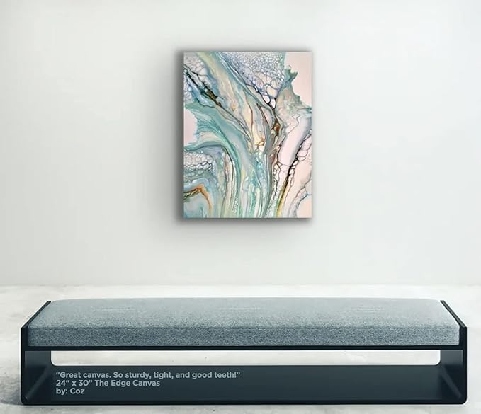 Creative Mark The Edge Deluxe Cotton 1-1/2" Deep Stretched Canvas for Painting, 16x32 Pack of 3, 14oz. Primed Weight, Universal Archival Priming, Medium Tooth, Hand-Stretched Canvas for Painters