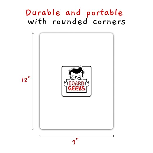 6 Premium Small Dry Erase Board 9"x12"- Portable Dry Erase Lap Board, Handheld Whiteboard- White Boards for Students - Small Whiteboard | Double Sided Erasable White Boards Dry Erase- 6 Pk