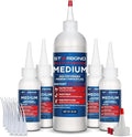 Premium Grade Cyanoacrylate (CA) Medium Super Glue by Starbond - 16 oz. Complete Refill KIT (453g) - with Extra Bottles, Caps, Microtips - for Woodturning, Pen Turning, Hobby, Lapidary, Acrylic Nails