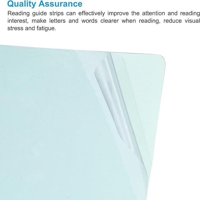 PATIKIL A4 Size Guided Reading Sheet, 5pcs Correction Lighting Gel Filter Colored Overlay Transparent Color Film for Classroom Photo Studio, Light Blue