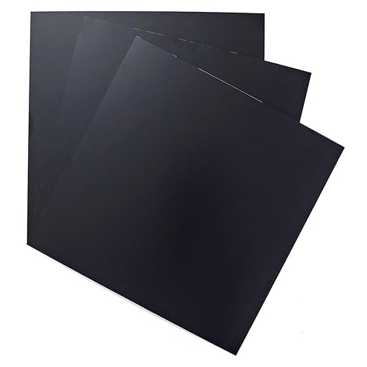 EAGLE 1: 12" x 12" 26 Gauge Sheet Metal Squares (3 Pack Per Order, Multiple Colors) Great for Arts, Crafts, DIY Home or Work Projects (6" X 6", Black)