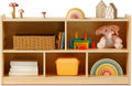 OOOK Montessori Shelf 5-Section Wooden Storage Cabinet, 2-Shelf Toy Organizers and Storage, Kids Classroom Organizer, Playroom, Daycare and Preschool