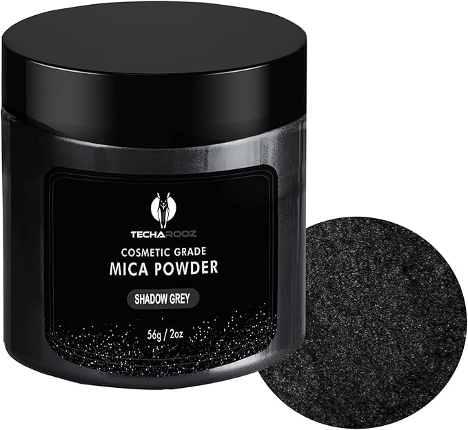 Shadow Grey Mica Powder for Epoxy Resin 56g / 2oz. Jar - Techarooz 2 Tone Resin Dye Color Pigment Powder for Lip Gloss, Nails, Colorant for Slime Bath Bombs Soap Making & Polymer Clay