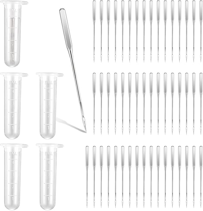 50 PCS Universal Sewing Machine Needles Size 90/14 Heavy Duty Regular Point Machine Needles Quilting Embroidery Machine Needle Compatible with Singer Brother Janome