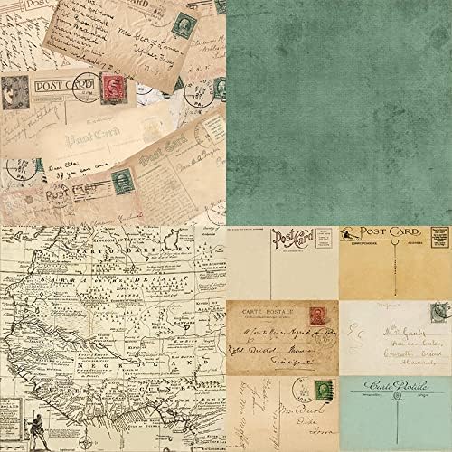 Scrapbook Paper Pad 6x6 Antique Maps Designs, Single-Sided Decoupage Sheets, Colorful Cardstock for Scrapbooking, DIY Background, Cardmaking, Junk Journal Crafts – 24 Pcs