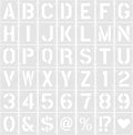 4 Inch 42 Pcs Reusable Letter Number Symbol Stencils, Plastic Painting Templates for Wood Wall Fabric Rock Chalkboard Signage School Door Porch DIY Art Craft Decoration Projects