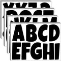 Bemeol Letter Stickers 351 Pieces 4 Inch Bulletin Board Letters Alphabet Cutout Letter for Bulletin Board Display Home Classroom School Decor(Black)
