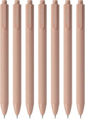 ldcrea Pink Gel Pens 0.5 Fine Tip, Black Ink, Silky Grip, 6 Pack