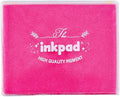 GTLZLZ Large Ink Pad for Rubber Stamps, 5" x 4" Washable Craft Stamp Pad for Kids, Fingerprint Ink Pad for Paper, Scrapbooking, Wood Fabric (Pink)