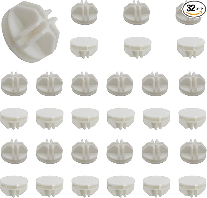 32 Pcs White Plastic Connector, Wire Grid Cube Connector for Modular Closet Storage Organizer and DIY Wire Cube Storage Unit