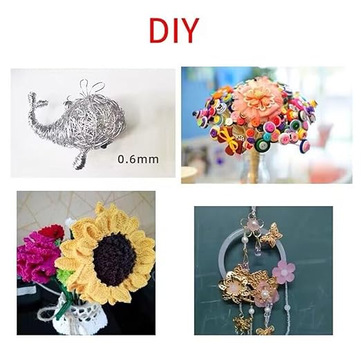 76Yards 22Gauge Silver Metal Floral Wire Flexible Paddle Florist Garden Wire for Flower Arrangement,Crafts,Christmas Wreaths Tree,Garland.