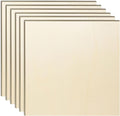 6 Pack 16 x 16 x 1/4 Inch-6mm Thick Basswood Sheets for Crafts Unfinished Plywood Sheets Boards Square Crafts Wood Sheets for DIY Laser Projects, Wood Burning, Engraving, Staining, Architectural Model