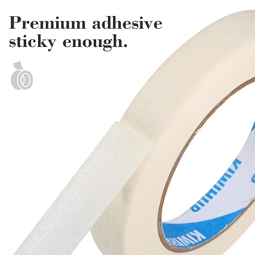 White Painters Tape,1" x 60 Yards x 5 Rolls (300 Yards Total) - Medium Adhesive Masking Tape for Painting,Labeling,DIY Crafting,Decoration and School Projects