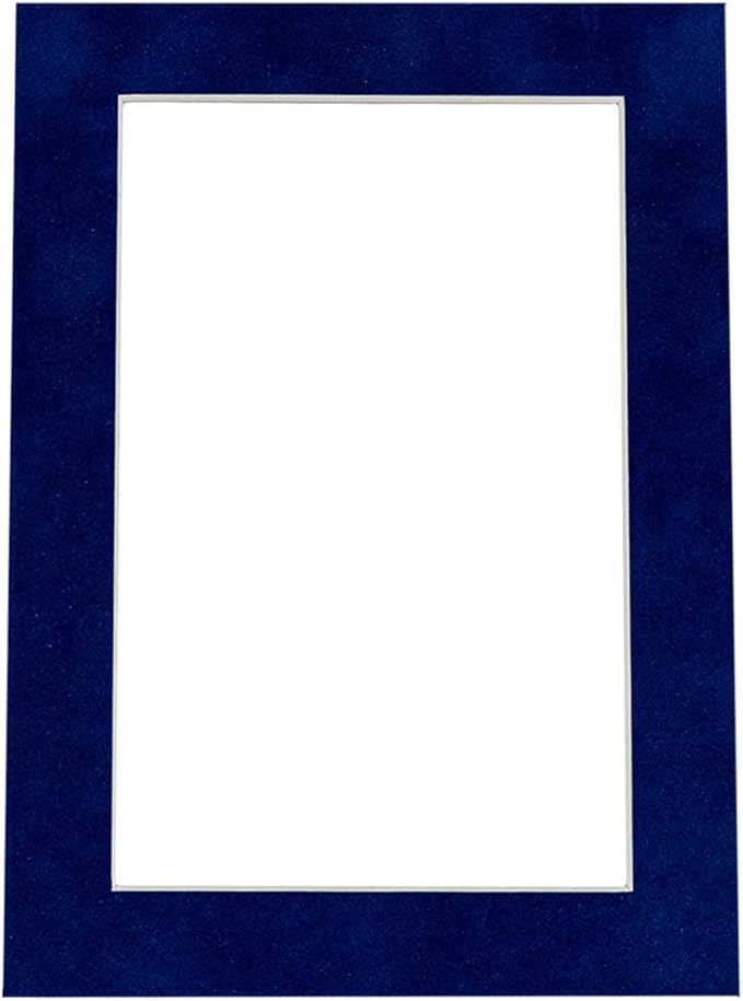 Poster Palooza 11x14 Mat Bevel Cut for 8.5x11 Photos - Acid Free Brooke Blue Suede Precut Matboard - For Pictures, Photos, Framing - 4-ply Thickness