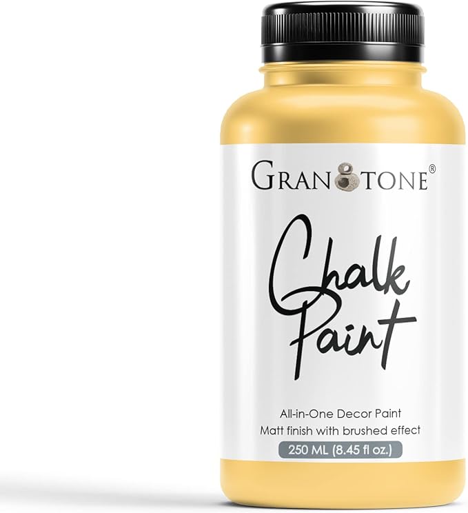 GRANOTONE Chalk Paint for Furniture | Matt-Finish Water-Based Acrylic Paint for Wood, Walls, Metal, Glass, Paper, Fabric Canvas | Maximum Coverage Chalk Paint for Kids & Adults, 120 Ml (DRAB BROWN)