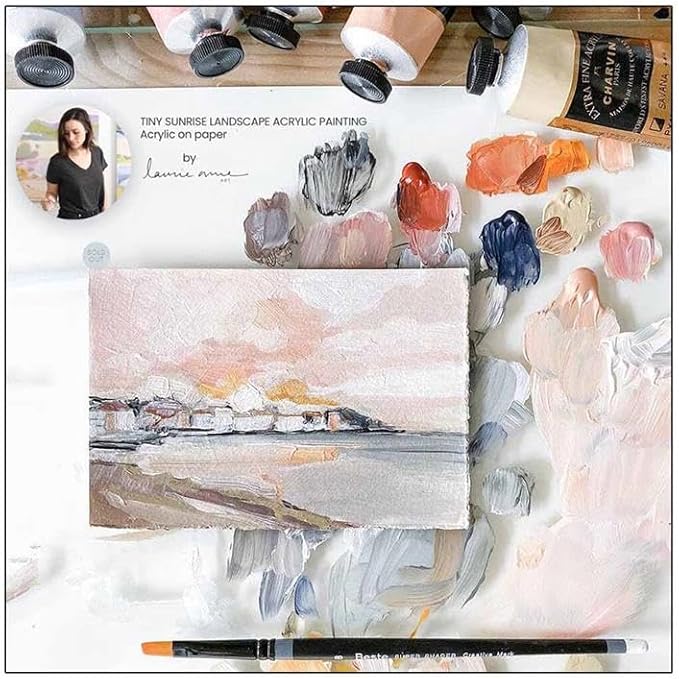 Charvin Extra Fine Professional Artist Acrylic Paint Colors, Nature Themed Hues, 150ml Cadmium Red Deep Genuine