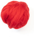 Colored Natural Wool roving, 8 OZ. Best Wool for Needle Felting, Wet Felting, handcrafts and Spinning. (Red)