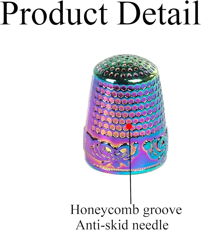 J.CARP 4Pcs Sewing Thimble, Dazzle Color Sewing Thimble Finger Protector, Finger Shield Fingertip Thimble Sewing Quilting Craft, Accessories DIY Sewing Tools