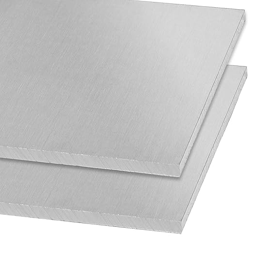 1 Pack 5052 H32 Aluminum Sheet Metal 12” x 12”x 1/16”(0.06") Flat Plain Thin Aluminum Plate Covered with Protective Film, Rectangle Metal Plate for Crafting lndustry, 1.5mm