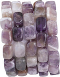 Natural Amethyst Cuboid Stone Loose Semi Gemstone Beads for Jewelry Making 8mmx12mm 38cm/Strand