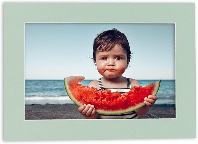 6x8 Mat for 8x10 Frame - Precut Mat Board Acid-Free Honeydew Green 6x8 Photo Matte For a 8x10 Picture Frame, Premium Matboard for Family Photos, Show Kits, Art, Picture Framing, Pack of 10 Mats