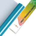 HTVRONT HTV Vinyl Rolls Heat Transfer Vinyl - 12" x 5ft Aqua Blue HTV Vinyl for Shirts, Iron on Vinyl for All Cutter Machine - Easy to Cut & Weed for Heat Vinyl Design (Aqua Blue)