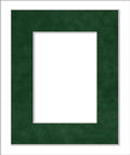 Poster Palooza 8.5x11 Mat Bevel Cut for 7x9 Photos - Acid Free Green Suede Precut Matboard - For Pictures, Photos, Framing - 4-ply Thickness