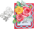 Cutting Dies Metal Stencils Scrapbooking Tools Flowers Lace Frame DIY Embossing Template for Paper Card Making Album Arts Crafts Supplies (Layer Flower B-14.5x10.3cm)