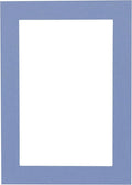 8.5x11 Mat Bevel Cut for 7x9 Photos - Acid Free Brittany Blue Precut Matboard With Backing Board and Crystal Clear, Self Seal Photo Mat Bag - For Pictures, Photos, Framing - 4-ply Thickness
