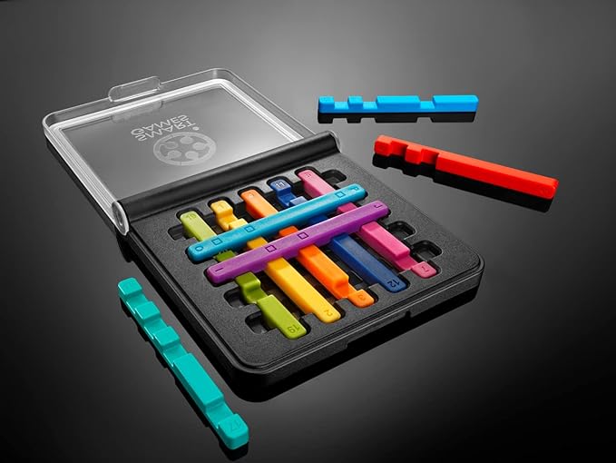SmartGames IQ Stixx Stacking Travel Game with 120 Challenges for Ages 7 - Adult