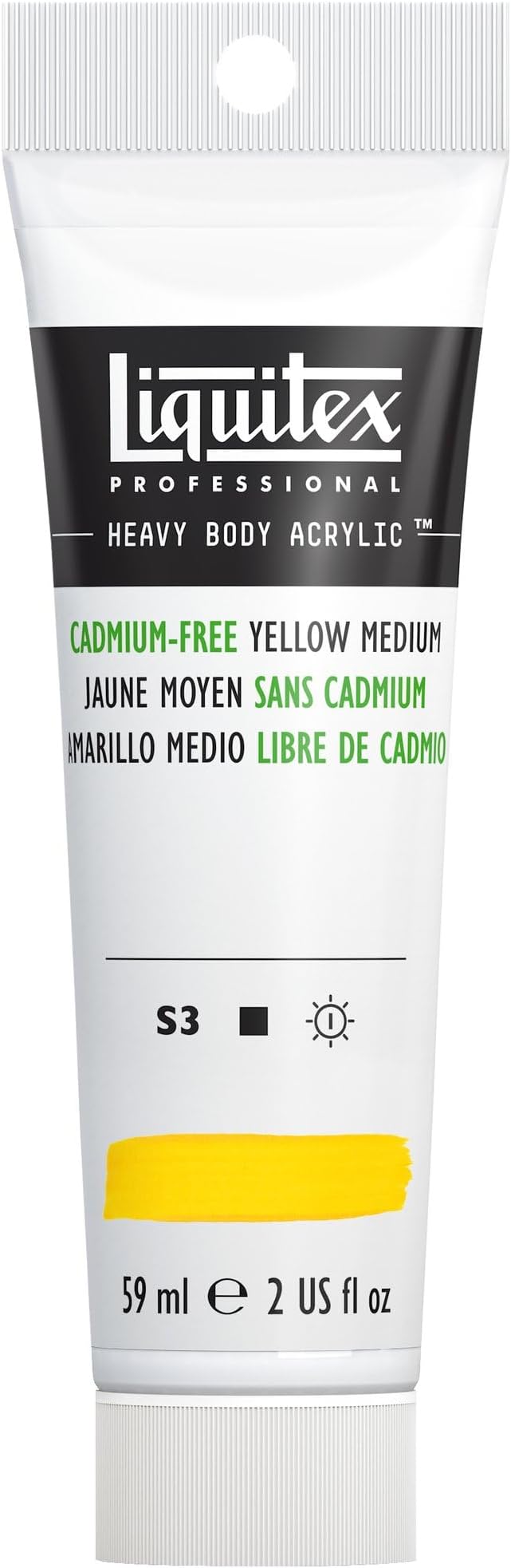 Liquitex Professional Heavy Body Acrylic Paint, 2-oz (59ml) Tube, Cadmium Free Yellow Medium