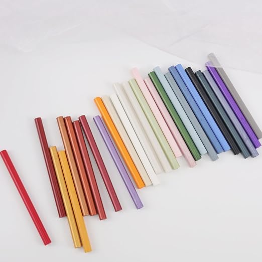 Wax Seal Sticks, ONWINPOR 40Pcs Pine Greenn Wax Sealing Sticks with 0.28'' Glue Gun, Glue Gun Wax Seal Sticks Set Great for Wax Seal Stamp, Wedding Invitations, Envelopes (40, Pine Green)