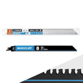 1 Pack 12 inch Reciprocating Saw Blades Set，8 TPI High Carbon Saw Blades for Metal ，Saw Blades with Organizer Case (1, 8T/12inch)
