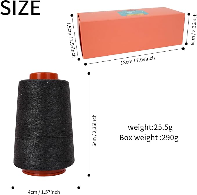 Sewing Thread Kit, All Purpose Sewing Thread 40wt, 10 Spools Assorted Colors Each 800 Yards of Polyester Threads for Sewing Machine, Hand Stitching, Quilting, Serger (Dark Color Series)