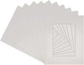 Pack of 25 Acid Free 11x14 Mats Bevel Cut for 8.5x11 Photos - Golf Ball Texture Precut Matboards With Backing Boards and Clear Photo Mat Bags For Pictures, Photos, Framing - 4-ply Thickness